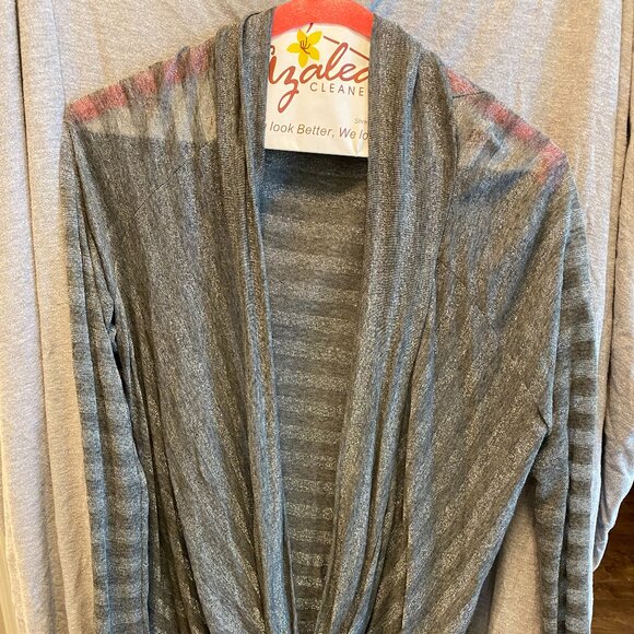 Splendid Tops - Splendid Womens long sleeve silver/gray striped cowl neck top, size Small (S)